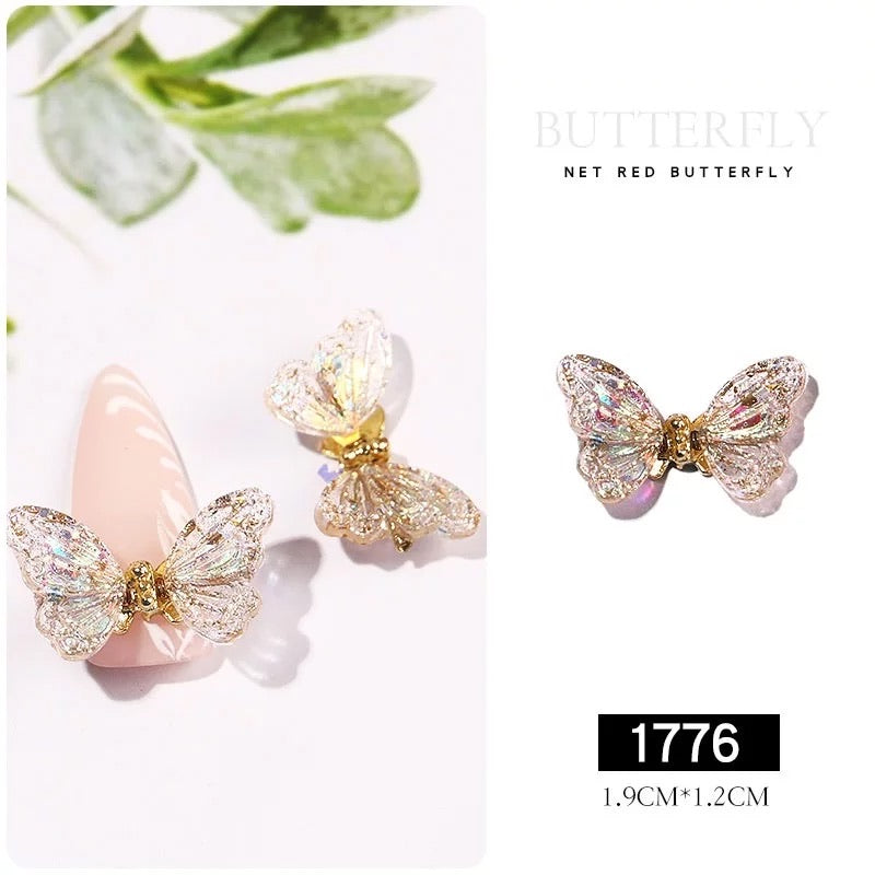 Aurora 3D Flying Butterfly Luxury Nail Art Decoration A1776 - Premier Nail Supply
