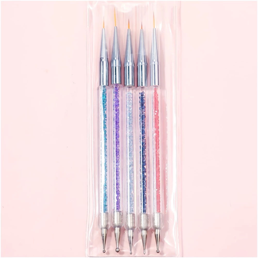 Twin Brush Details Art & Dotting - NA025T - Premier Nail Supply