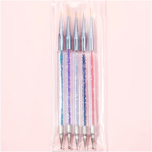 Twin Brush Details Art & Dotting - NA025T - Premier Nail Supply 