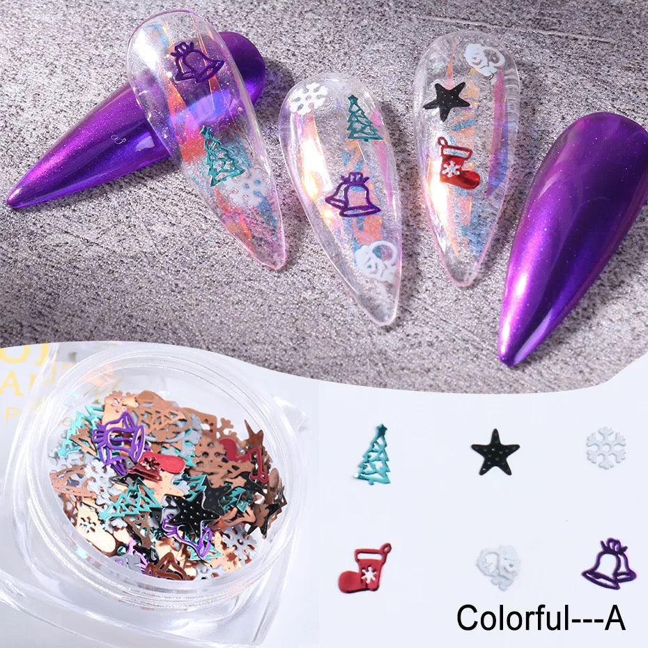 Colorful Christmas Sequins - A - Premier Nail Supply