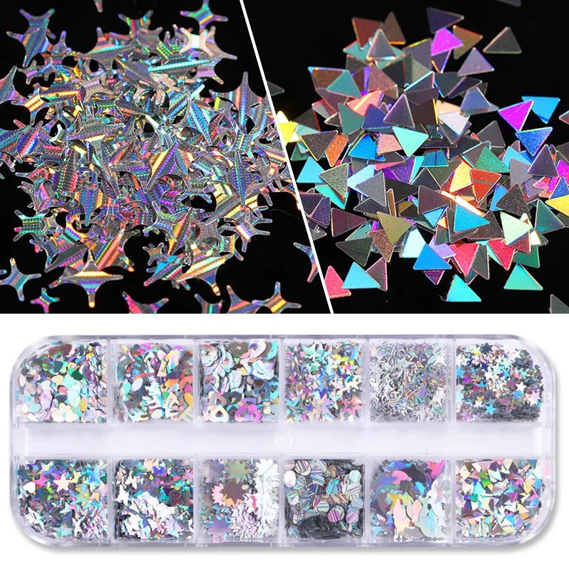 Holographic 12 Design Sequins 49744 - Premier Nail Supply