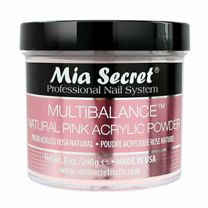 Mia Secret - Multibalance Naturail Pink Acryilic Powder 8 oz - #PL-450NB - Premier Nail Supply
