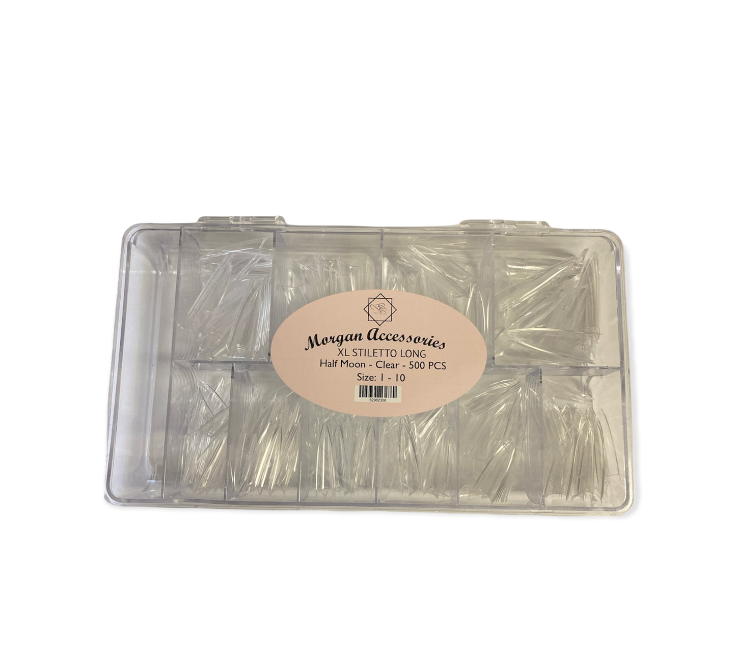 Morgan Accessories - Stiletto Long Clear size 0 - 10 - Premier Nail Supply