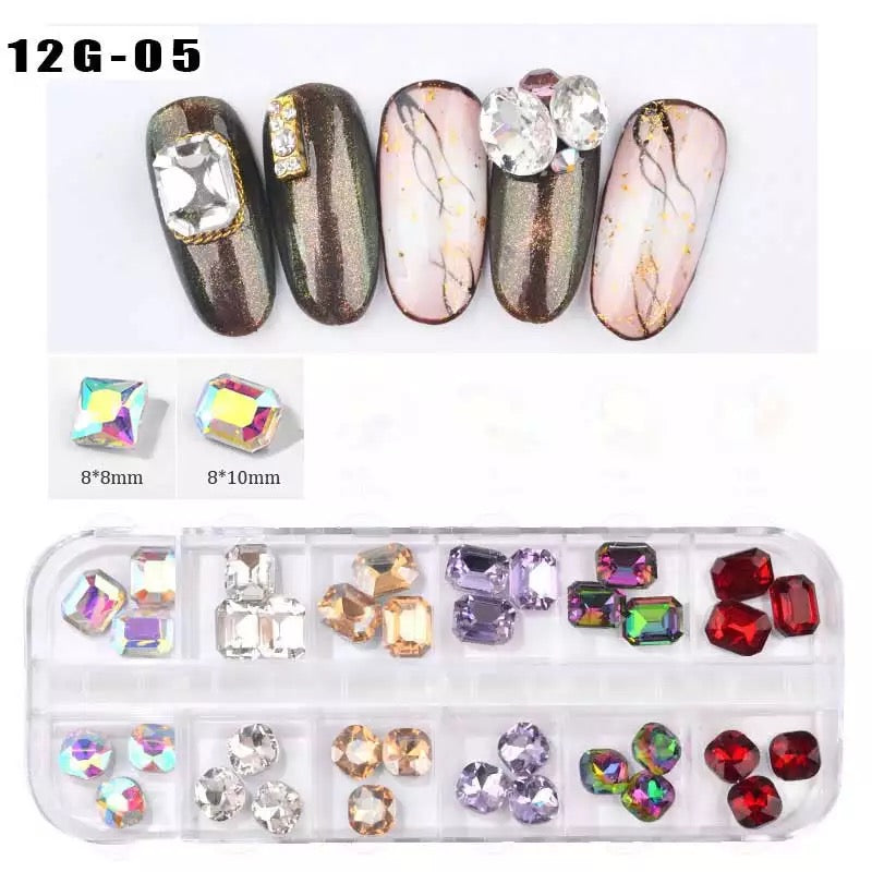Big Rhinestone Mixed Shape 12G05 - Premier Nail Supply