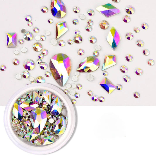 Crytal AB Large Water Drop Rainbow LWDR - Premier Nail Supply