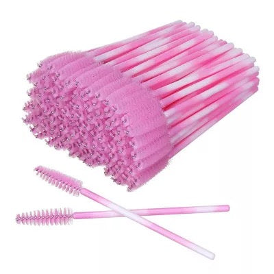 Light Pink Mascara Brush 50pcs - Premier Nail Supply