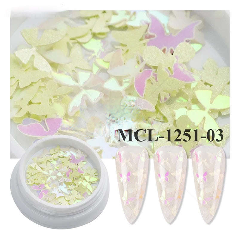 LIGHT GREEN 3D BUTTERFLY MCL125103 - Premier Nail Supply