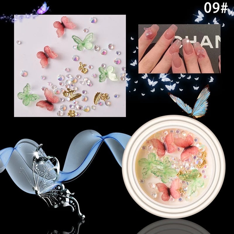 3D Butterfly Nail Design 09 - Premier Nail Supply