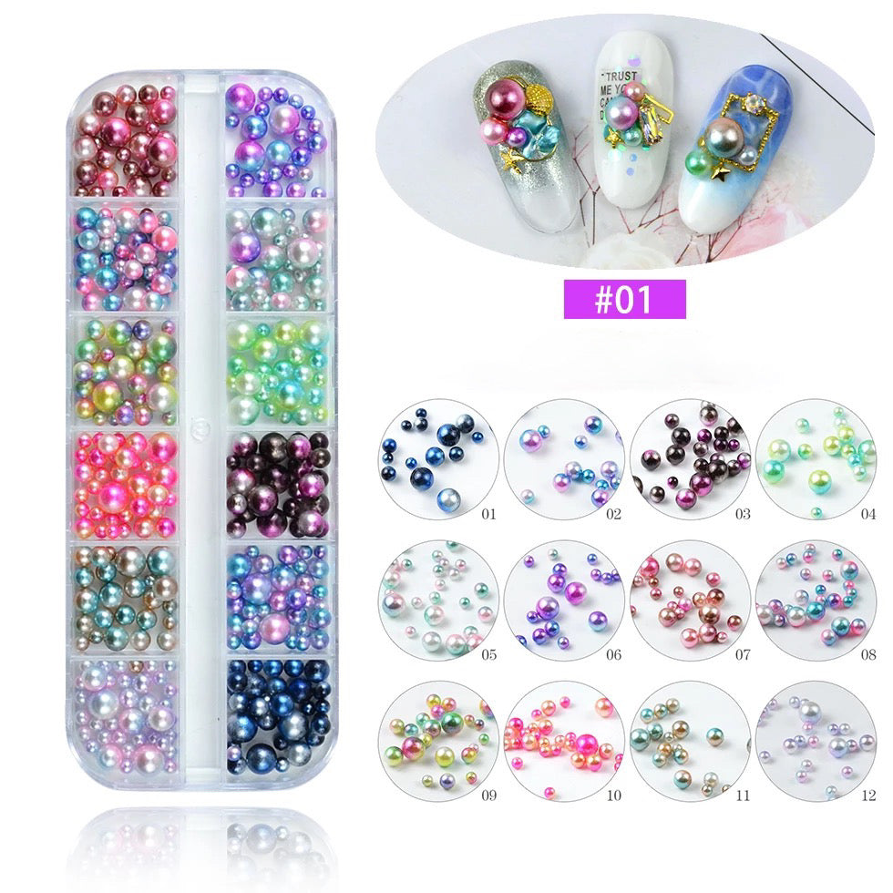 Round Peals 12Colors-RP01 - Premier Nail Supply
