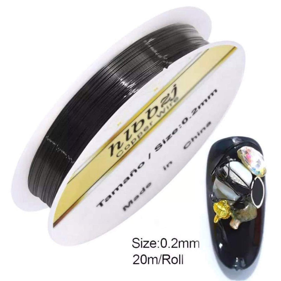 Black Copper Craft Flexible Wire Nail Art Designs - Premier Nail Supply