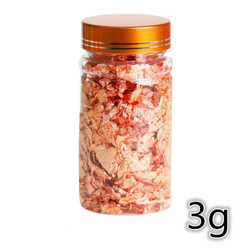Rose Gold Flakes Foil 3g - RGFF3 - Premier Nail Supply