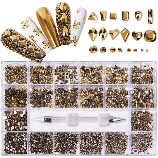 Luxury Gold Rhinestone Set RH014 - Premier Nail Supply