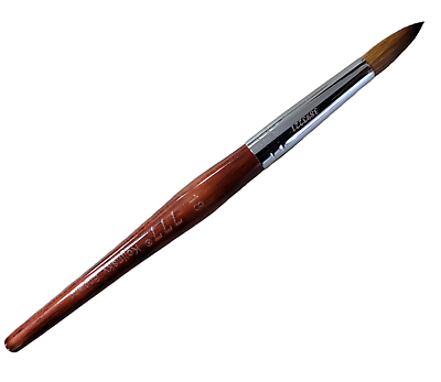777 Kolinsky - Acrylic nail brush red wood size 18- #777RW18 - Premier Nail Supply