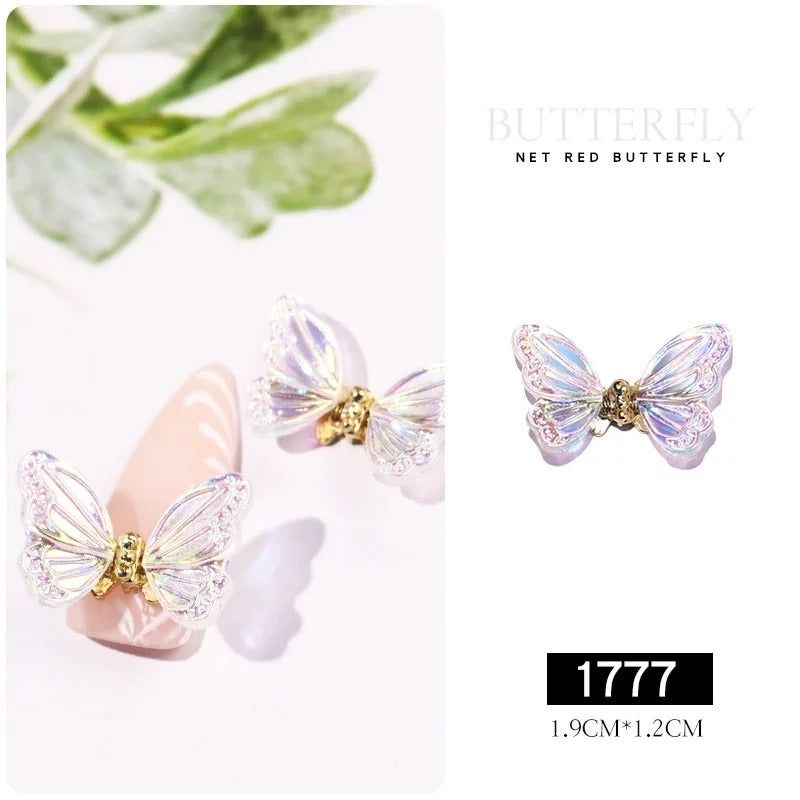 Aurora 3D Flying Butterfly Luxury Nail Art Decoration A1777 - Premier Nail Supply