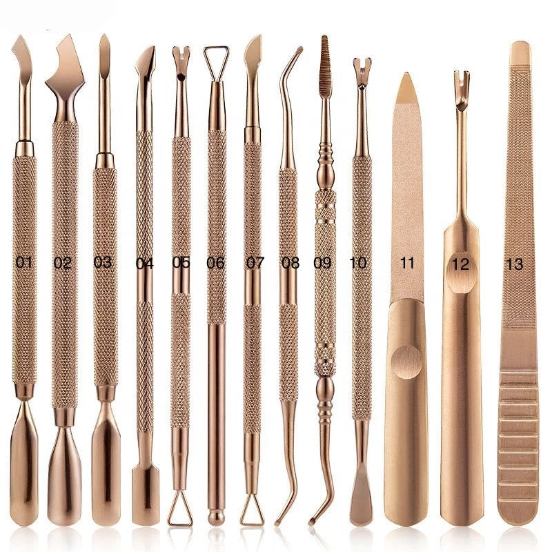 Bronze Cuticles Pusher 13style BCP13 - Premier Nail Supply