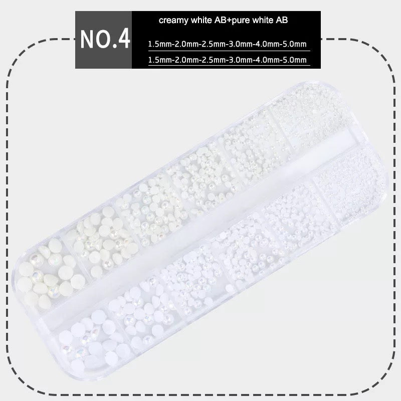 Creamy White & Pure White Peals CWPW4 - Premier Nail Supply