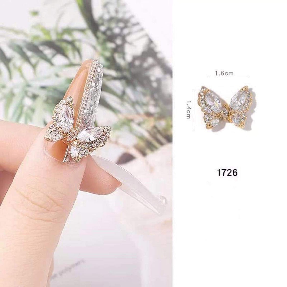 Crystal Luxury 3D Flying Butterfly Nail Art - B1726 - Premier Nail Supply