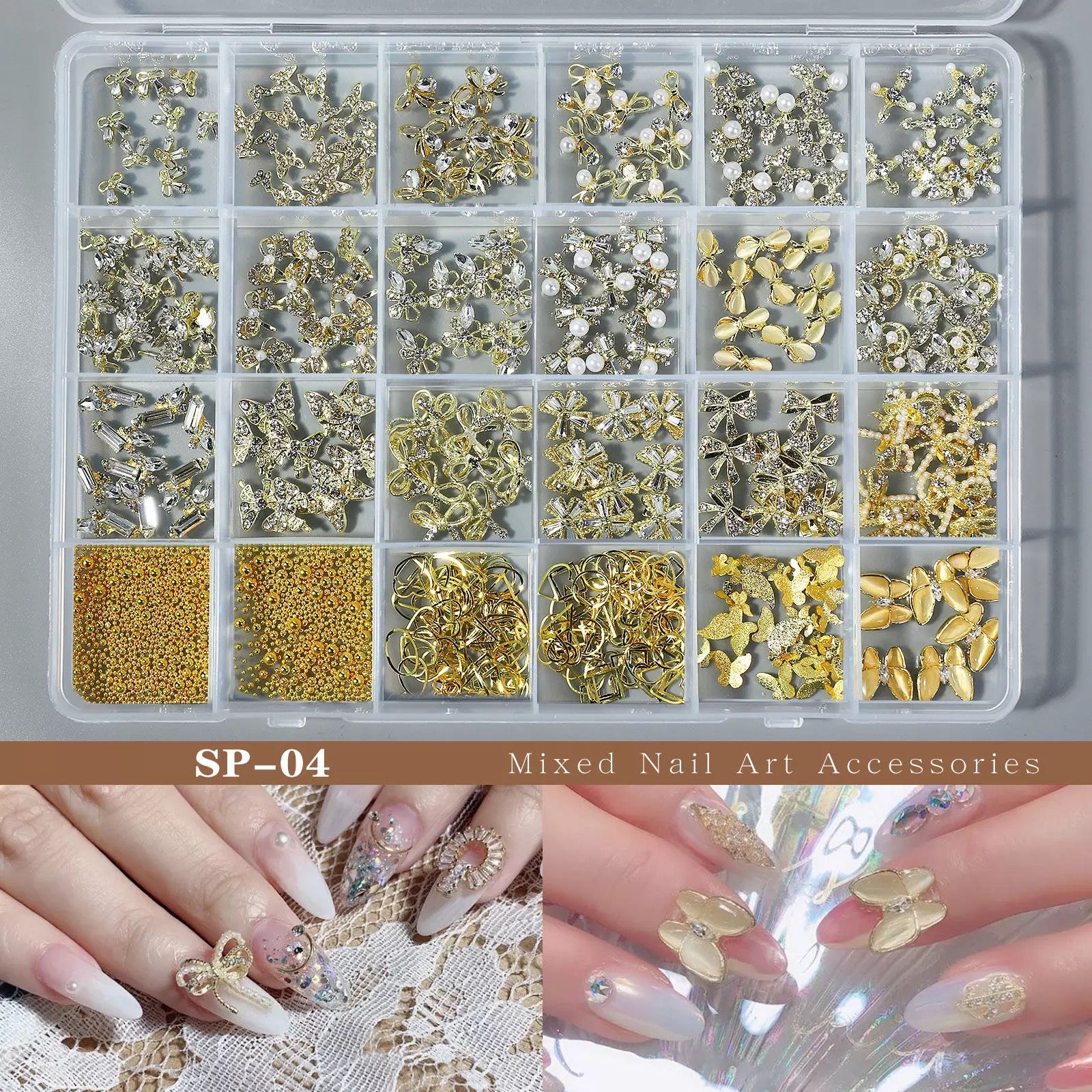 3D Hello Kitty Rhinestone Nail Charm 10 pcs/bag