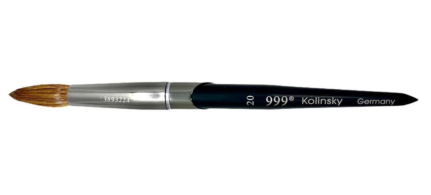 999 Kolinsky - Acrylic nail brush black titanium size 20 - #999BT20 - Premier Nail Supply