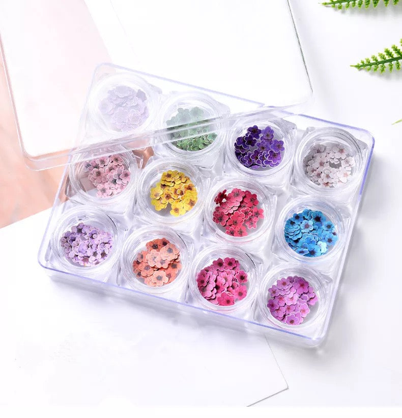 Wood Pulp Flowers 12 jar - #WPF12 - Premier Nail Supply