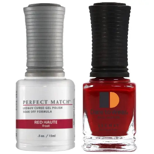 Lechat Perfect Match Gel Polish & Nail Lacquer - Red Haute 0.5 oz - #PMS189 - Premier Nail Supply