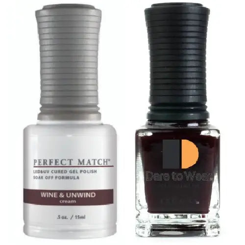 Lechat Perfect Match Gel Polish & Nail Lacquer - Wine and Unwind 0.5 oz - #PMS264 - Premier Nail Supply