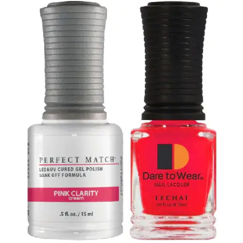 Lechat Perfect Match Gel Polish & Nail Lacquer - Pink Clarity 0.5 oz - #PMS54 - Premier Nail Supply