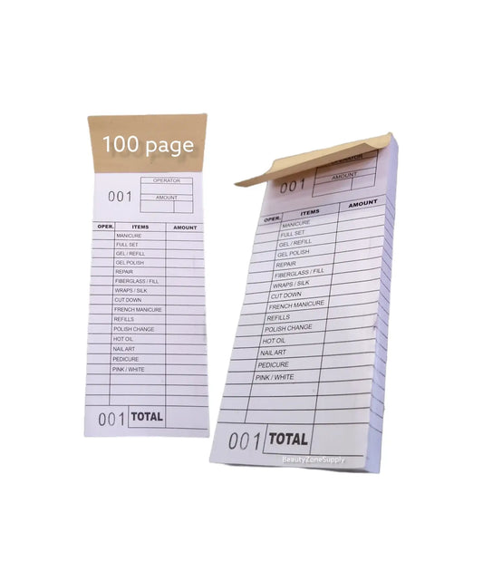 Nail Salon Ticket Check Book 100 Page - Premier Nail Supply 