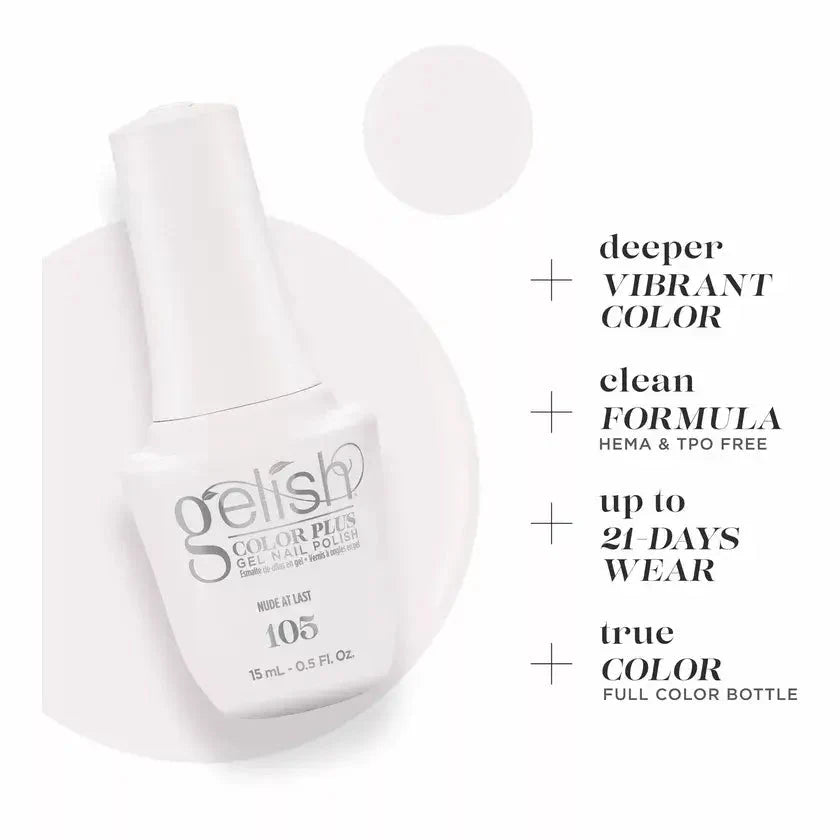 Gelish Color Plus Gelcolor - 105 Nude At Last 0.5 oz - #1510105 Gelish