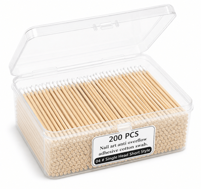 Nail Microblading Cotton Swab Sticks 200pcs/Box #7621-3