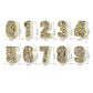 Nail Art Rhinestone Gold Number 10pcs/bag - Premier Nail Supply 