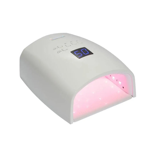 DND - WHITE CORDLESS RECHARGEABLE UV/LED LAMP — PINK LIGHT