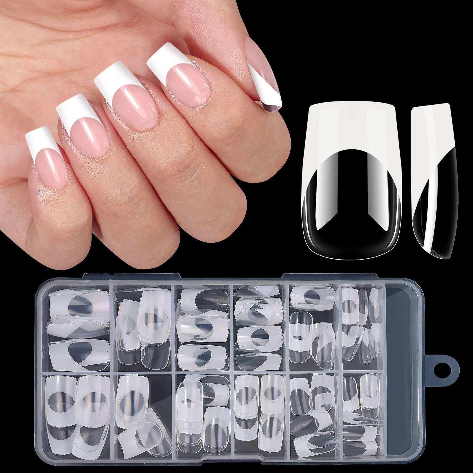 Nail French Tip Press on Soft Gel - Premier Nail Supply 