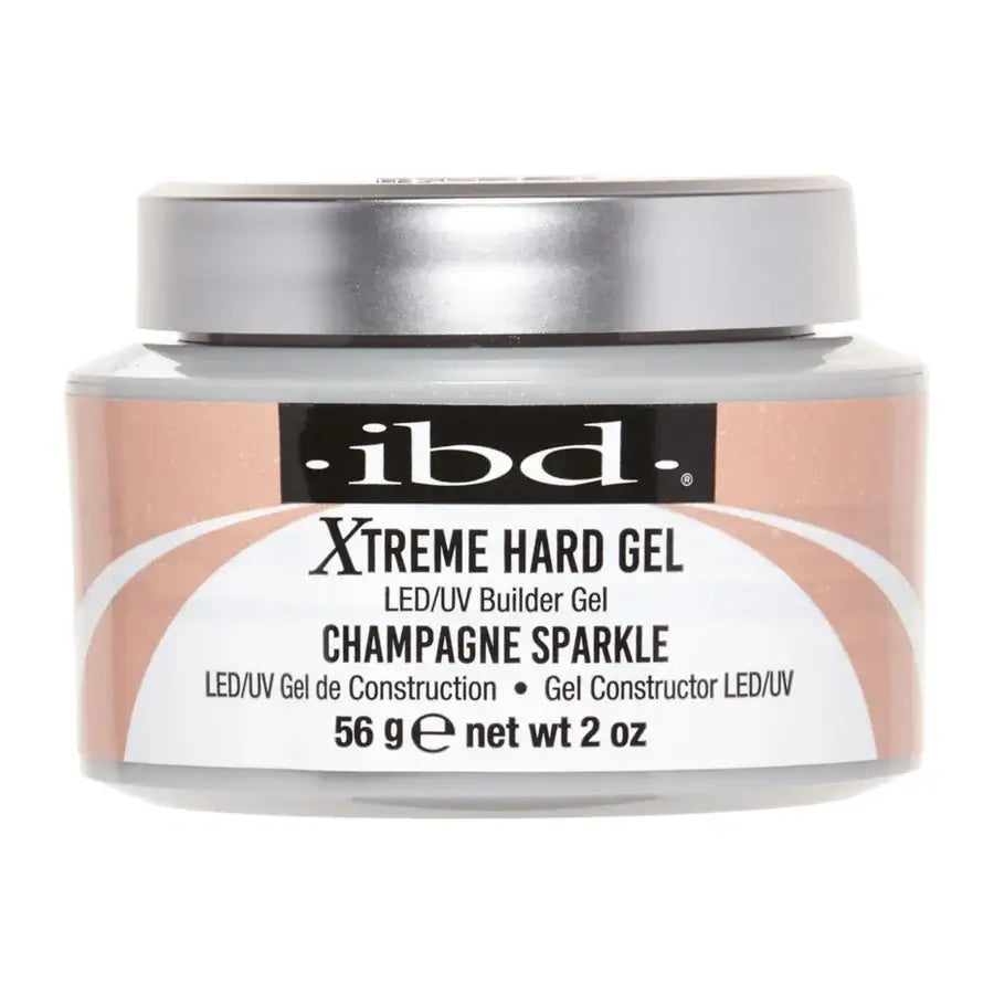 IBD Xtreme Hard Gel LED/UV Builder Gel - Champagne Sparkle 2oz #23624-18