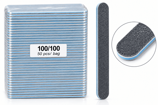 Medina - Professional 100/100 Grit Nail File – Double-Sided Acrylic & Gel Nail File – Coarse Salon Emery Board #5985-14