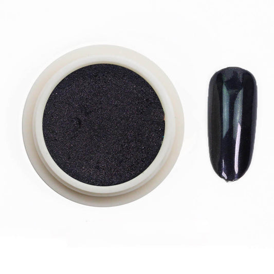 MEDINA Black Chrome Nail Powder #10 - Premier Nail Supply 