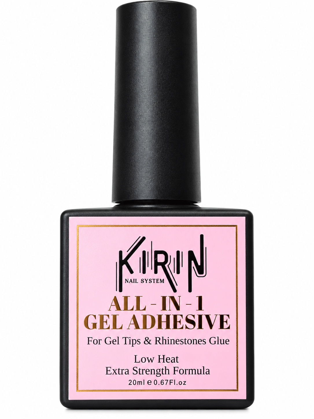 Kirin All-in-1 Gel Adhesive – Low Heat Extra Strength Gel Tip & Rhinestone Glue 20ml