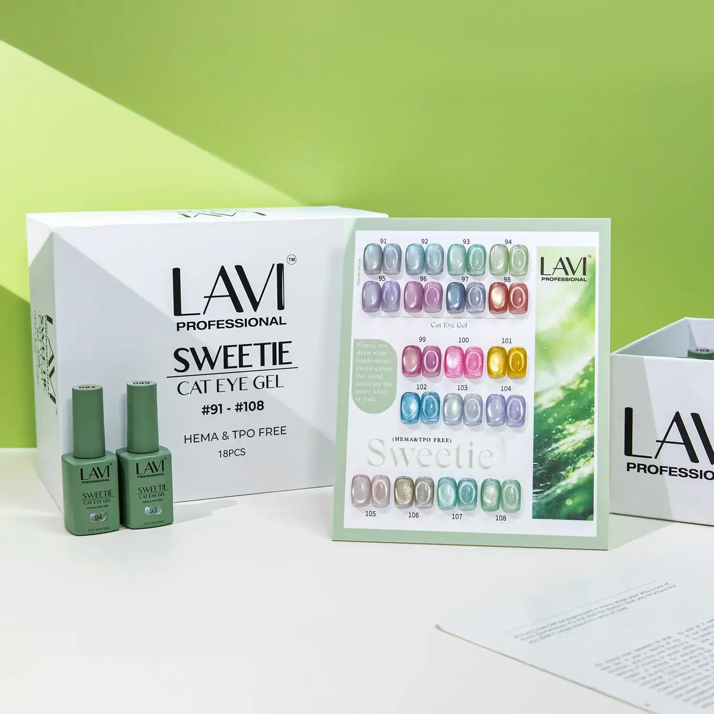 Lavi Cat Eye Gel SWEETIE Collection - 18 Colors w/ 1 Counter Display & 1 Magnet Tool