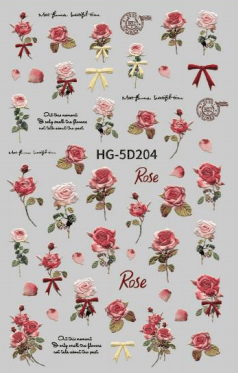 Nail Sticker Rose Flower #HG5D204