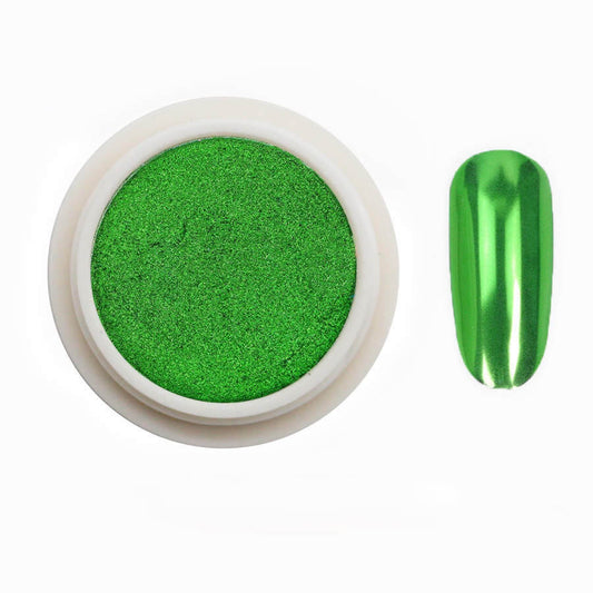 MEDINA Green Chrome Nail Powder #09 - Premier Nail Supply 