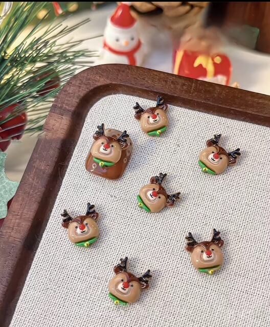 Nail Charm Reindeer 2pcs/Bag