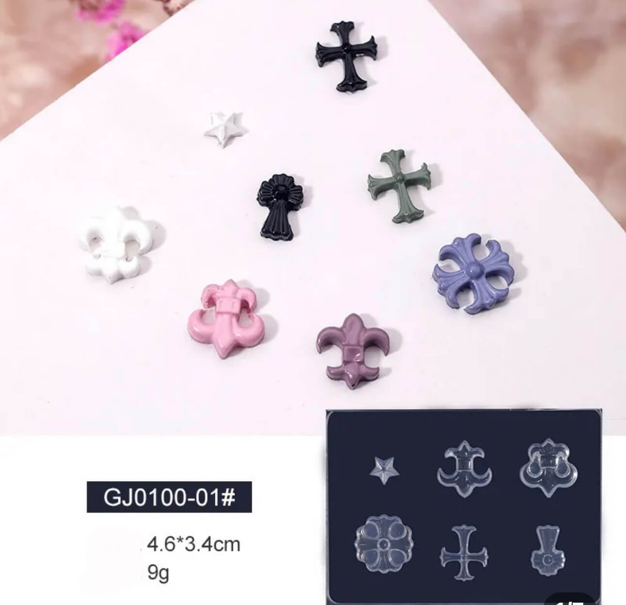 Nail Art Silicone Mold 3D Flower Cross Letter - Premier Nail Supply 