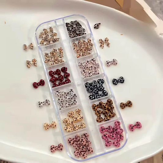 Nail Charm 3D Cat Bow 12 Design 72pcs/Box #8358-5