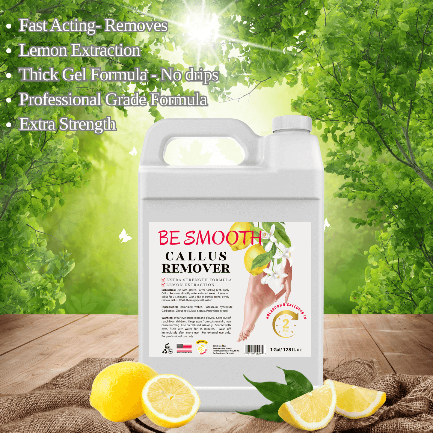 Be Smooth Callus Remover Gallon / Case