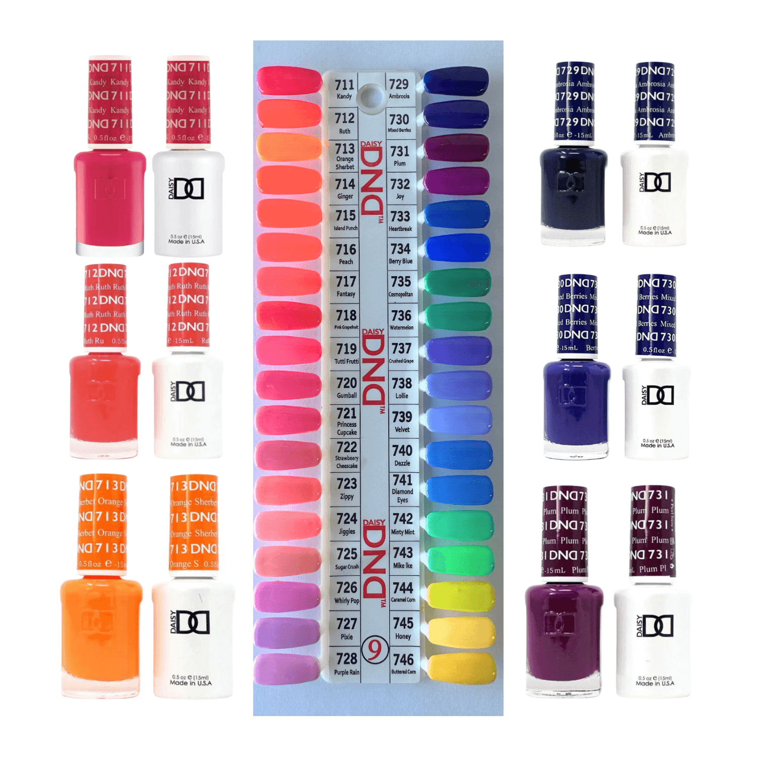 DND Gel Nail Polish Duo Collection 36 color (9) #711-746 - Premier Nail Supply 