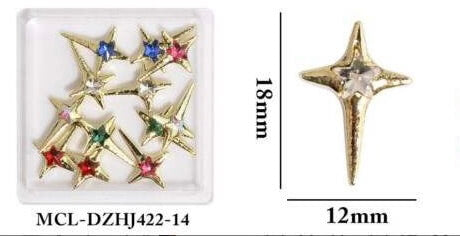 Nail Charm Cross Star 12 pcs/bag - Premier Nail Supply 