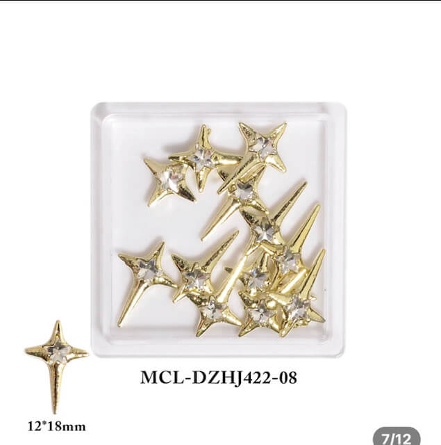 Nail Charm Cross Star 12 pcs/bag - Premier Nail Supply 