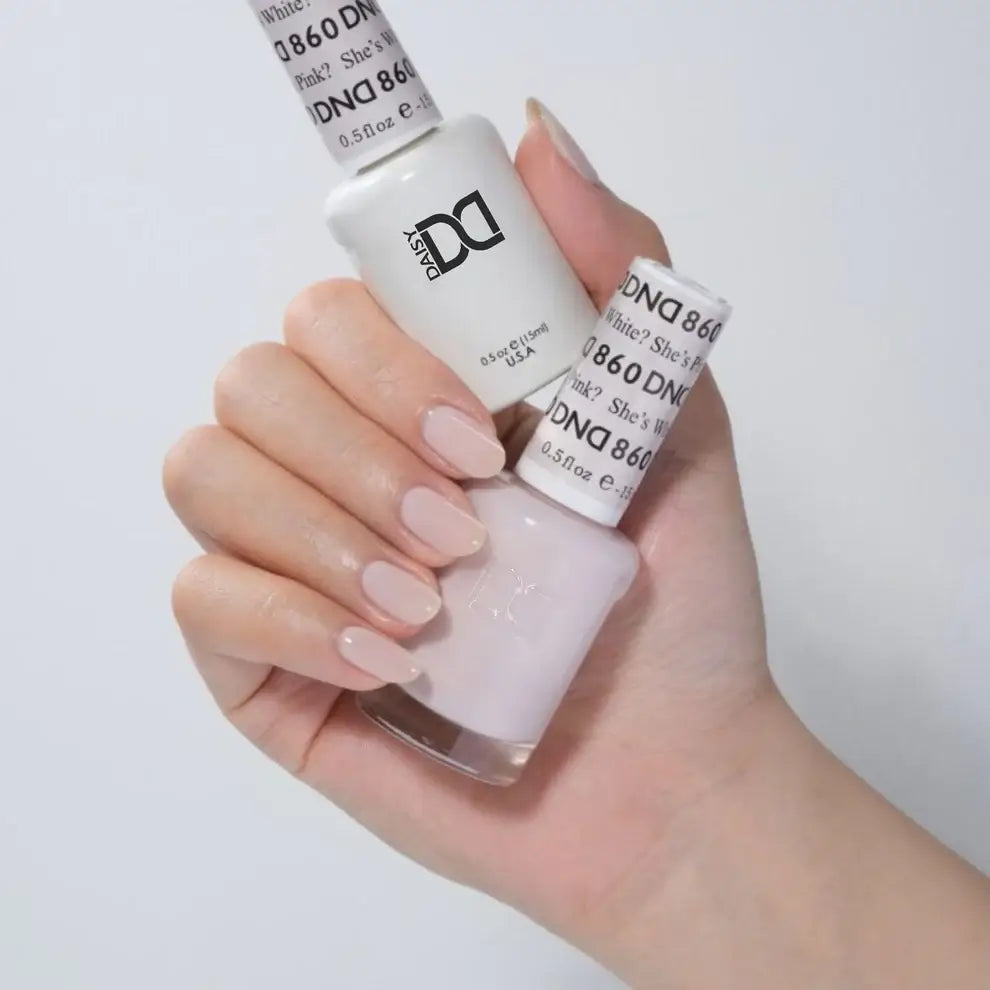 DND- Single Gel Polish She's White? She's Pink? #860