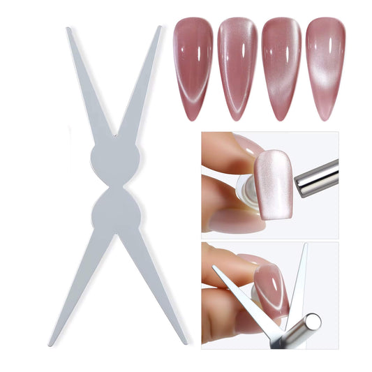 Nail French Cat Eye Double Headed Magnet 1pcs  #6858-4