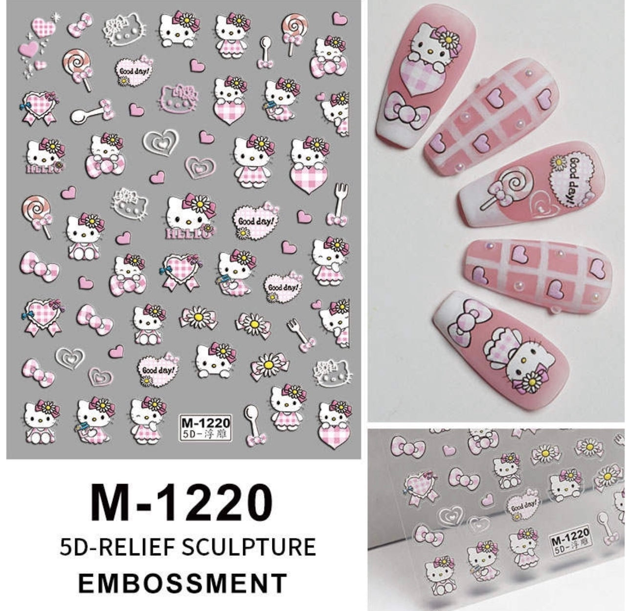 Nail Stickers 5D Hello Kitty M1220